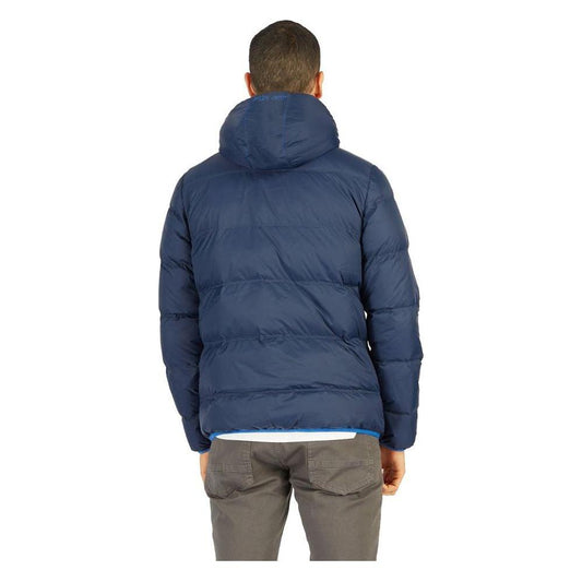 La Martina Blue Nylon Men Jacket LA-7842-M