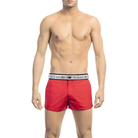 Bikkembergs Red Polyamide Men's Swim Short Bikkembergs Tan