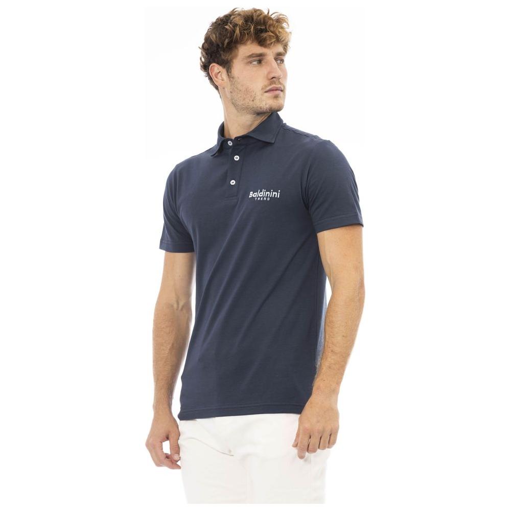 Baldinini Trend Blue Cotton Men Polo Shirt
