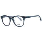 Maje Gray Women Glasses Frame in trapezium full-rim style, grey acetate material, demo plastic lenses, size 48-18-140.