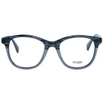 Maje Gray Women Glasses Frame in full-rim trapezium shape, acetate material, demo lenses, 48-18-140 size dimensions, grey color.