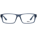 BMW Gray Men Glasses Frame, rectangle full-rim design with grey plastic material and demo lenses.