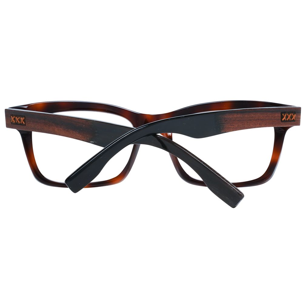 Ermenegildo Zegna Brown Plastic Glasses (Frames)