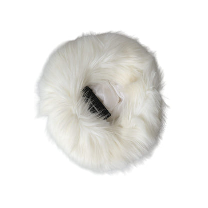 Dolce & Gabbana White Acrylic Fur Womens Bucket Hat