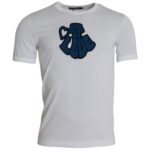 تي شيرت دولتشي آند غابانا كينج أوف لوف أبيض بأكمام قصيرة ورقبة دائرية