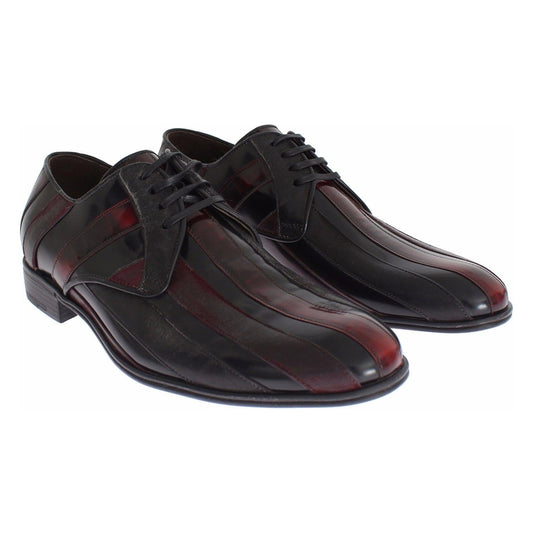Dolce & Gabbana Black Bordeaux Leather Dress Formal Shoes SIG17161-2