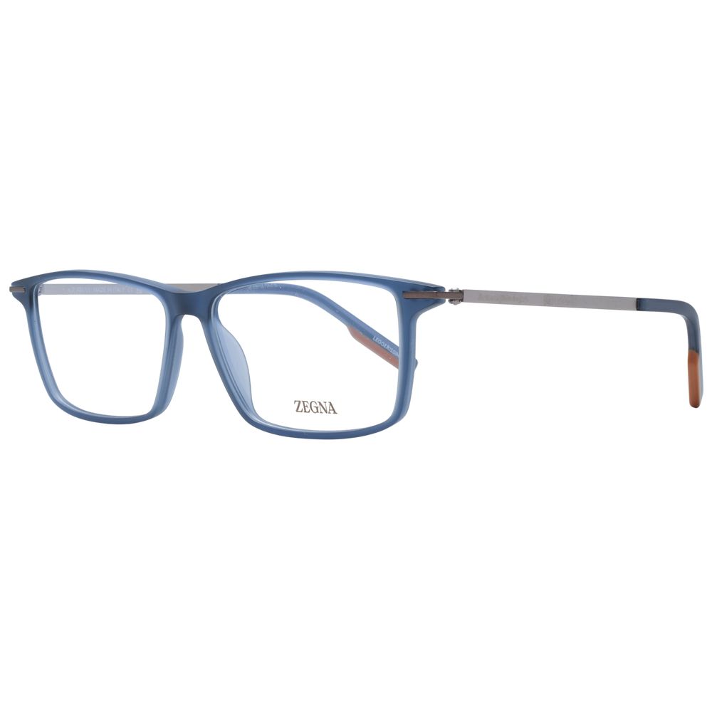 Ermenegildo Zegna Blue Men Glasses Frame