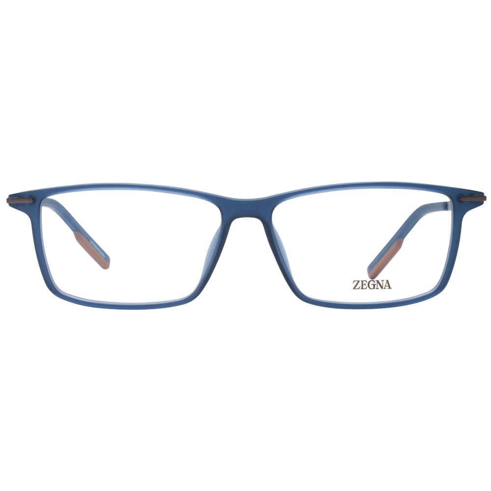 Ermenegildo Zegna Blue Men Glasses Frame