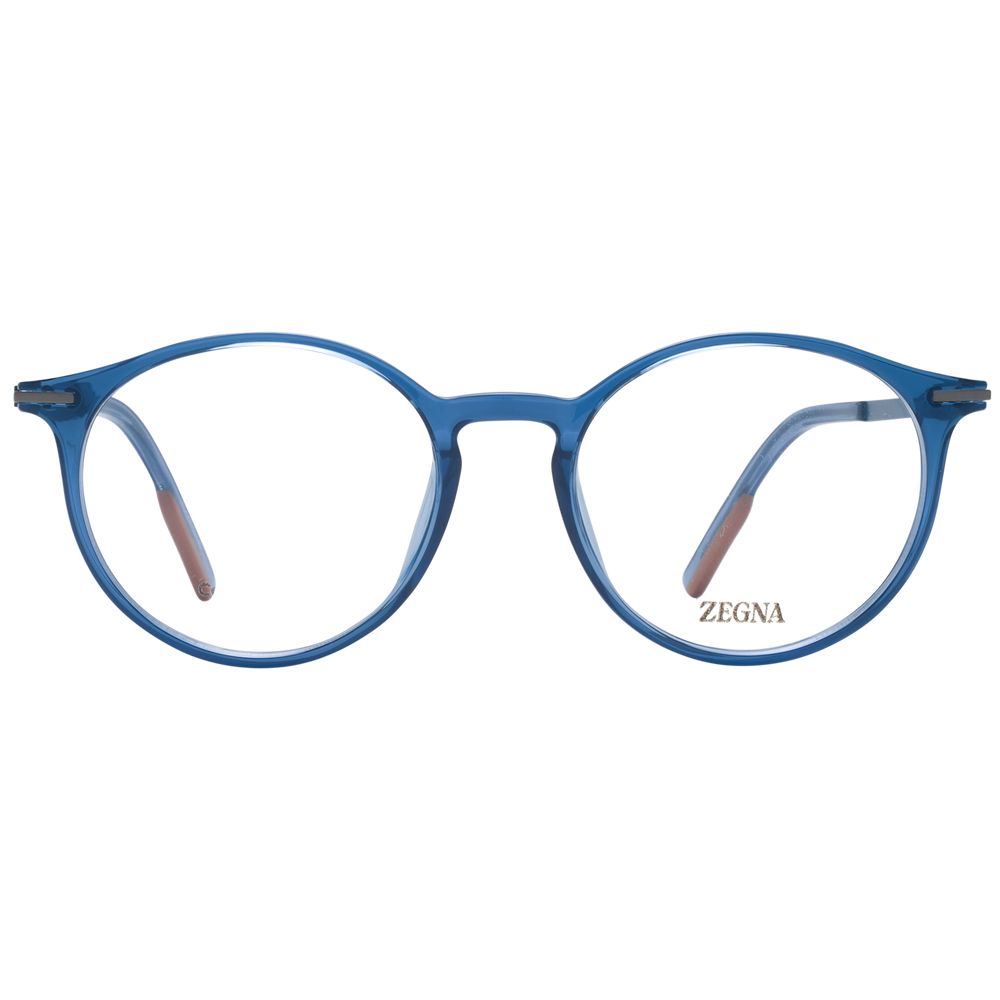Ermenegildo Zegna Blue Plastic & Titanium Glasses (Frames)