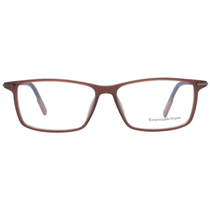 Ermenegildo Zegna Brown Men Glasses Frame