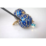 Dolce & Gabbana Gold Brass Blue Dangle Christmas Ball Crystal Clip On Earrings SMY10161