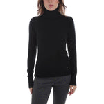 Yes Zee Black Viscose Sweater YE-13715-XS