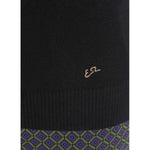 Yes Zee Black Viscose Sweater YE-13715-XS