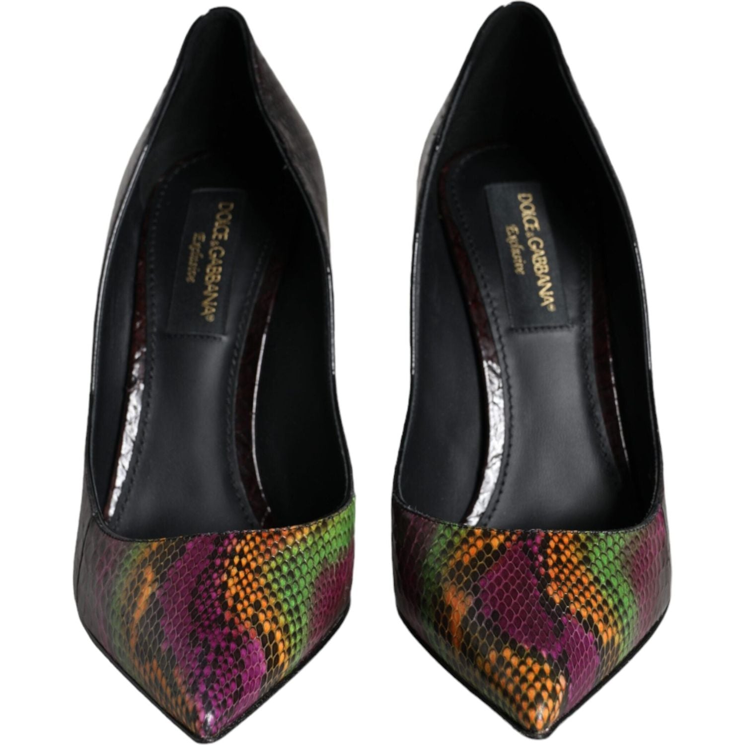 Dolce & Gabbana Multicolor Exotic Leather Heels Pumps Shoes