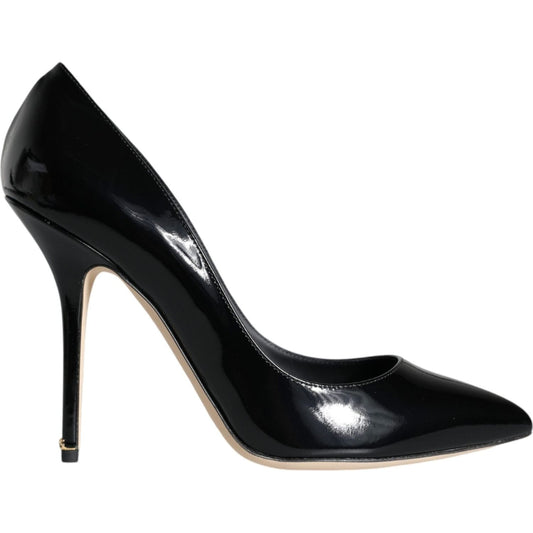 Dolce & Gabbana Black Patent Leather Bellucci Pumps Heels Shoes Dolce & Gabbana Black