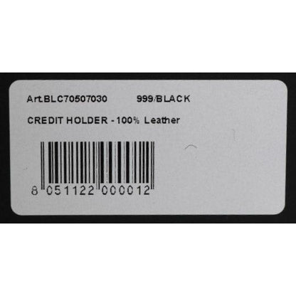 Billionaire Italian Couture Black Leather Cardholder Wallet Wallet