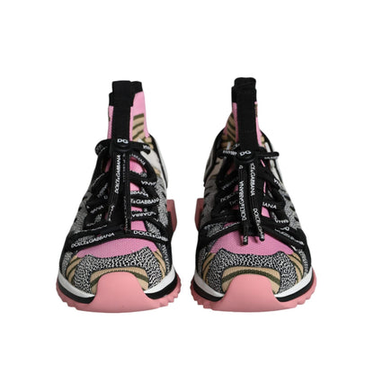 Dolce & Gabbana Multicolor Sorrento Socks Logo Sneakers Shoes