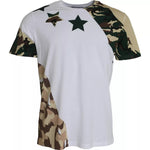 Dolce & Gabbana White Camouflage Stars Crew Neck Men T-shirt TSH86580-50