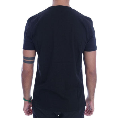 Frankie Morello Black Cotton RIDERS Crewneck T-Shirt