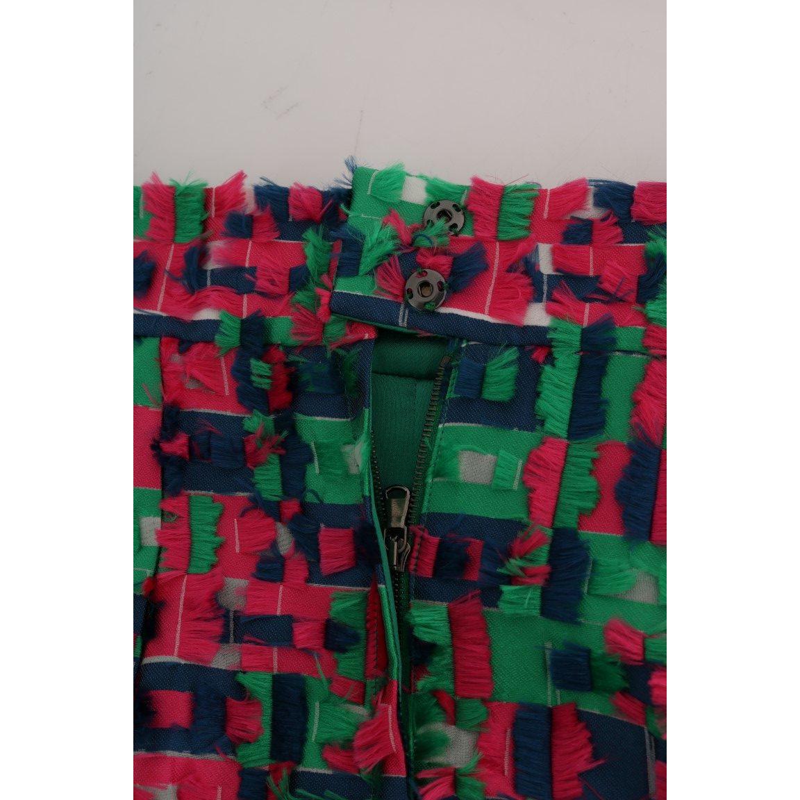 优雅提花高腰铅笔裙