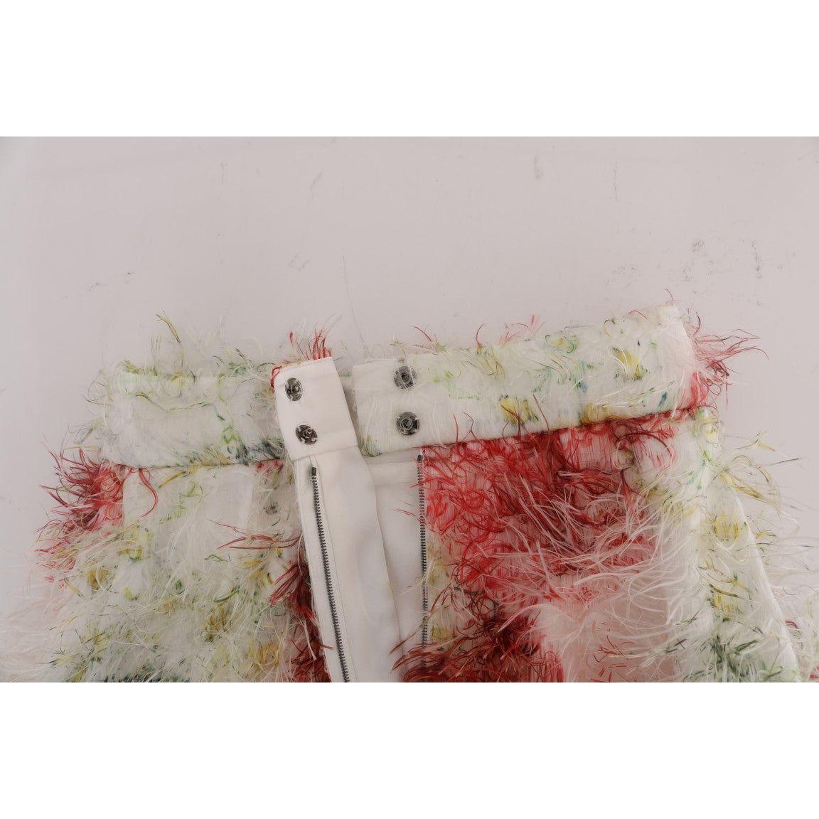 优雅花朵高腰铅笔裙