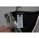 Dolce & Gabbana Silver Polyester Sleeveless Bustier Crop Top BIK1777-44