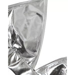 Dolce & Gabbana Silver Polyester Sleeveless Bustier Crop Top BIK1777-44