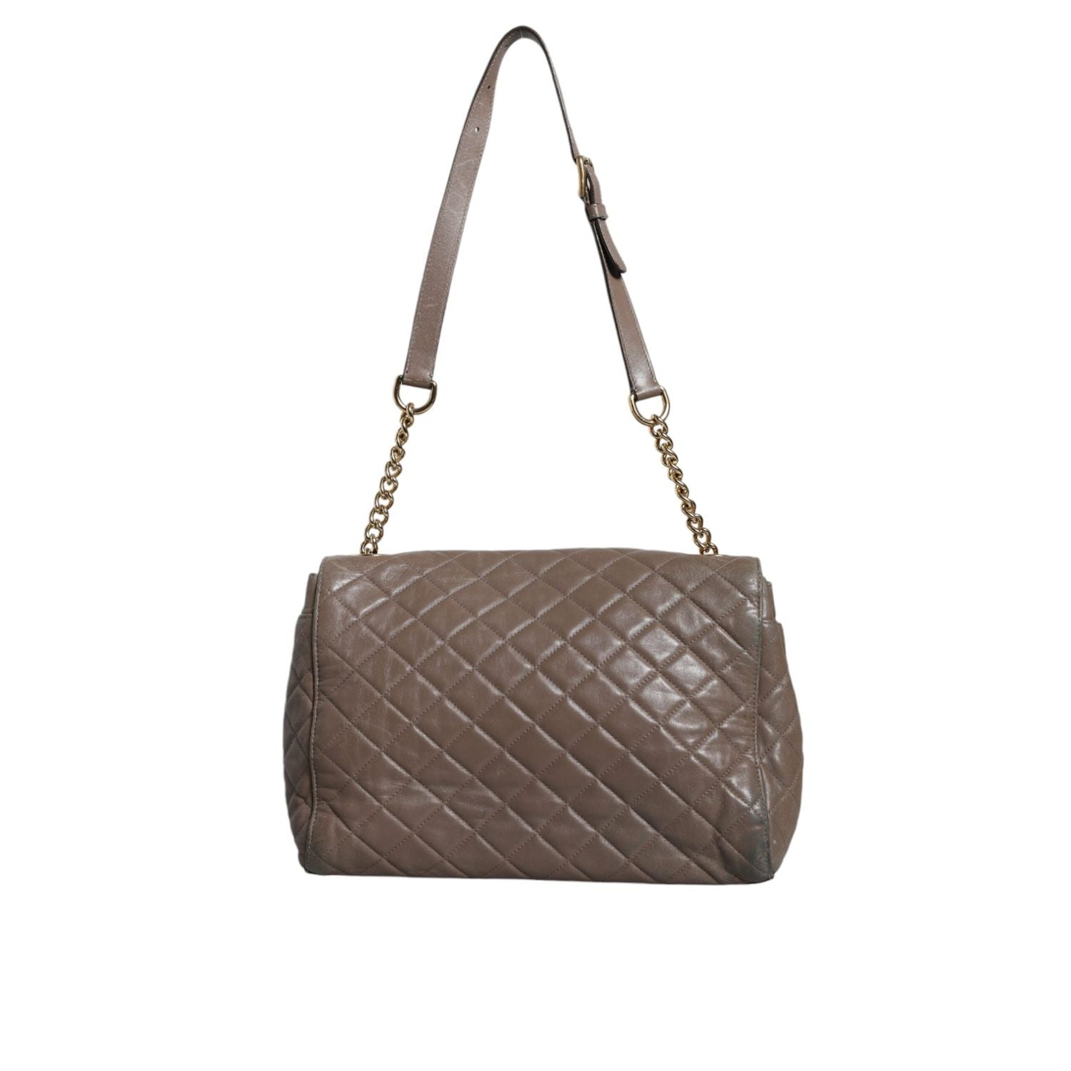 Dolce & Gabbana Brown Quilted Leather Shoulder Purse Satchel Bag