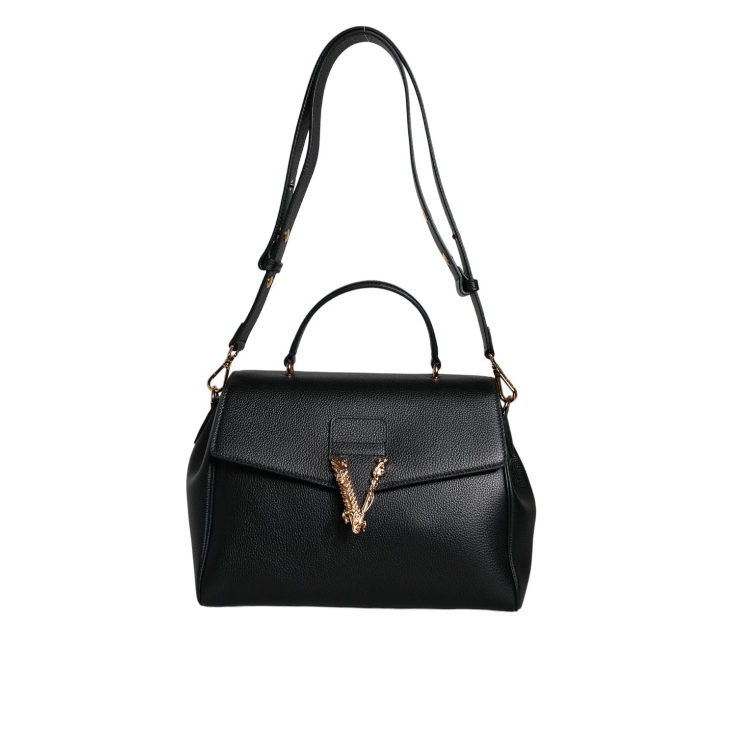 Front view with bag zipped and handles upright.