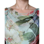 Dolce & Gabbana Multicolor Floral Silk Long Gown Dress DR281237-44