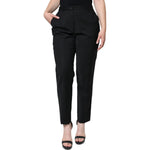 Dolce & Gabbana Black High Waist Tapered Pants