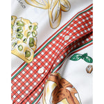 Dolce & Gabbana Multicolor Bread Print Collared Blouse Top