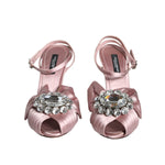 Dolce & Gabbana Pink Keira Crystal Heels Sandals Shoes