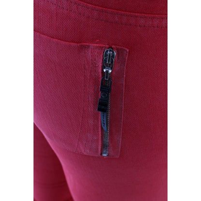 Costume National Red Cotton Stretch Slim Jeans