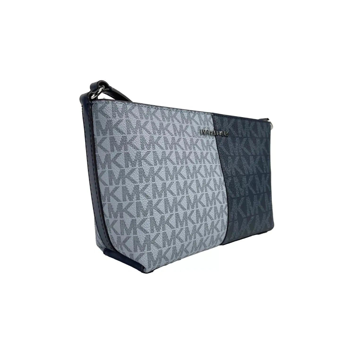 Front view with bag zipped and handles upright.