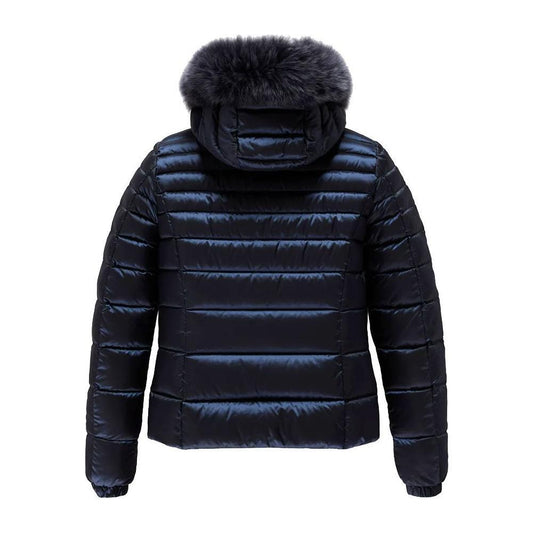 Refrigiwear Blue Nylon Women Jacket RE-14054-XS