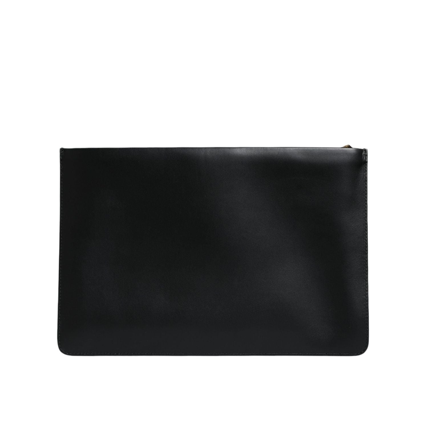 Dolce & Gabbana Black Calfskin Leather Mediterranean Pouch Bag