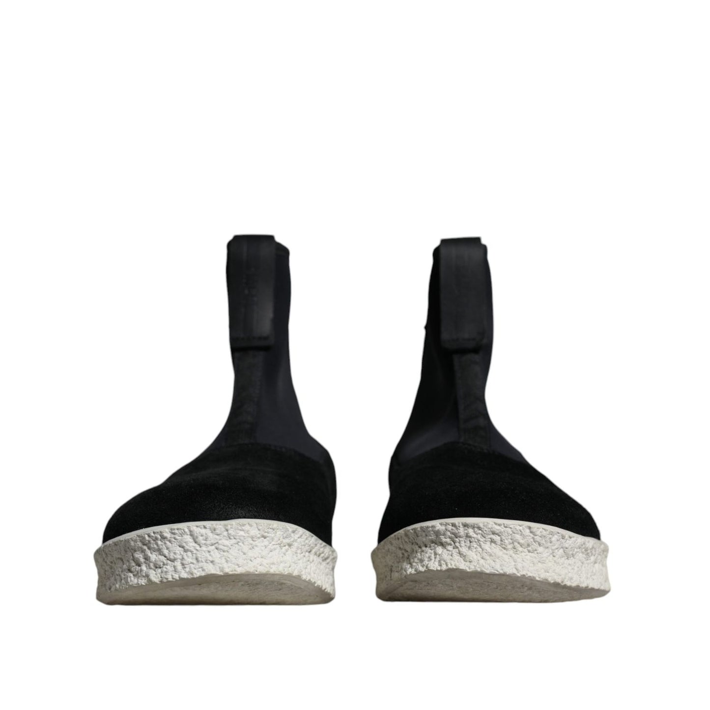 Alexander McQueen Black White Neoprene Takeshi Mid Calf Boots Shoes