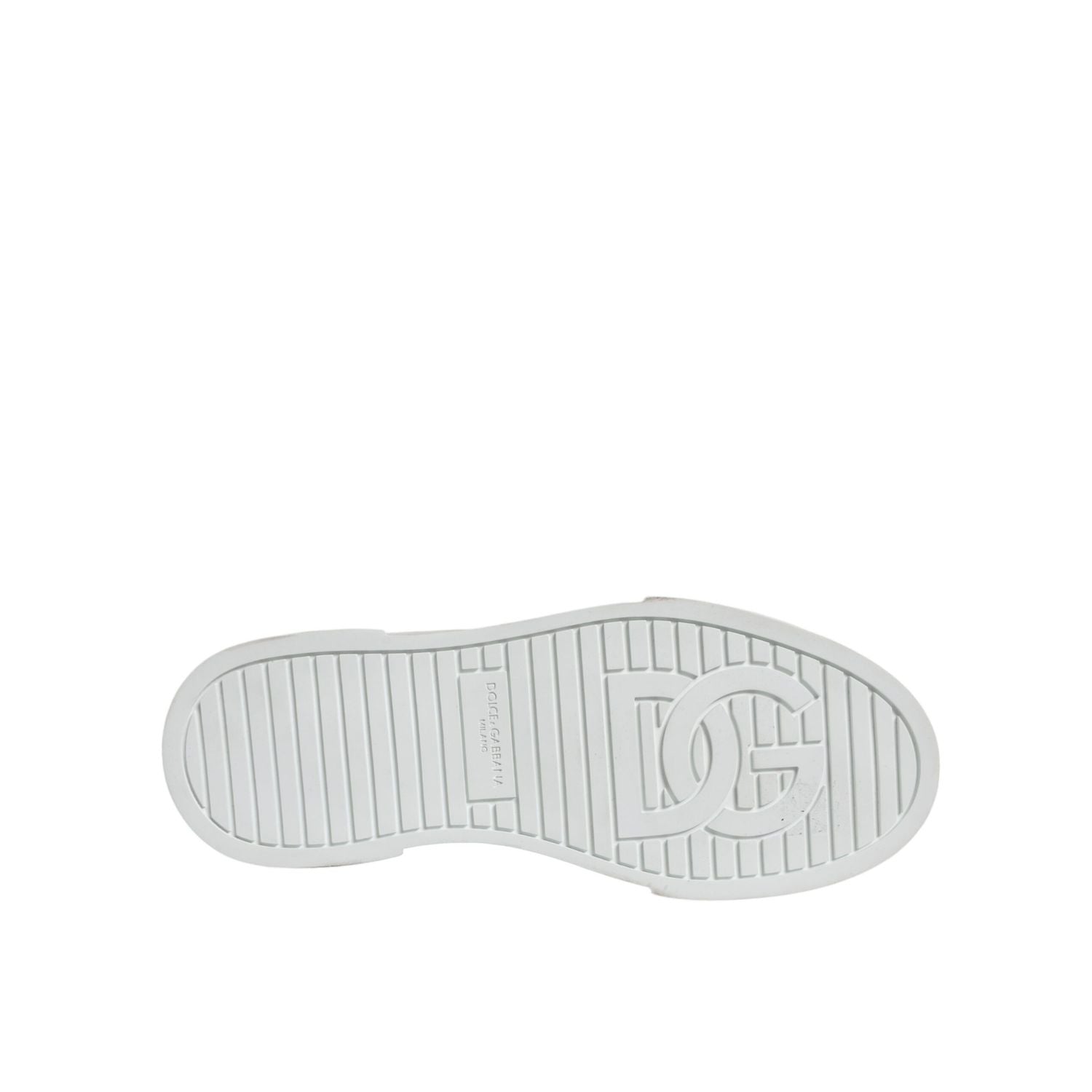 Dolce & Gabbana White Black Cotton Logo High Top Sneaker Shoes