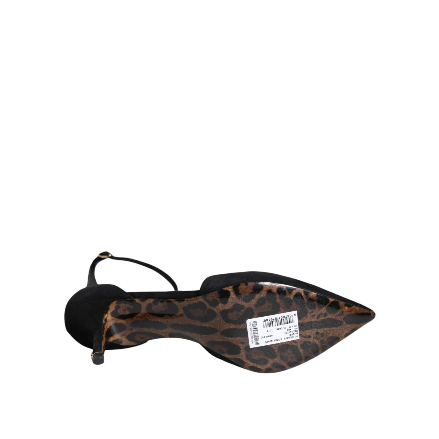 Dolce & Gabbana Black Suede Ankle Strap Heels Pumps Shoes