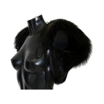 Dolce & Gabbana Black Silver Fox Fur Scarf MS1876-1