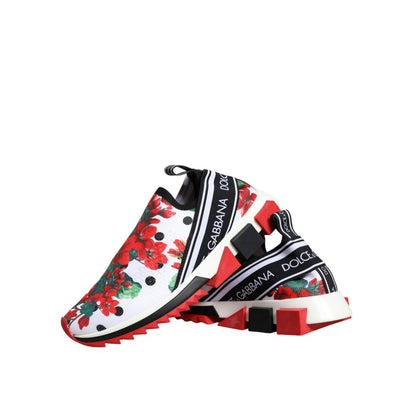 Dolce & Gabbana Multicolor Geranium Sorrento Sneakers Shoes