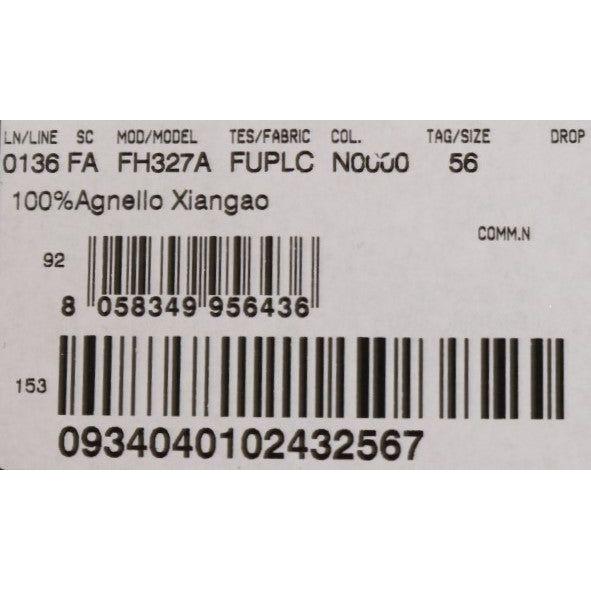 优雅的黑色 Xiangao 毛皮便帽