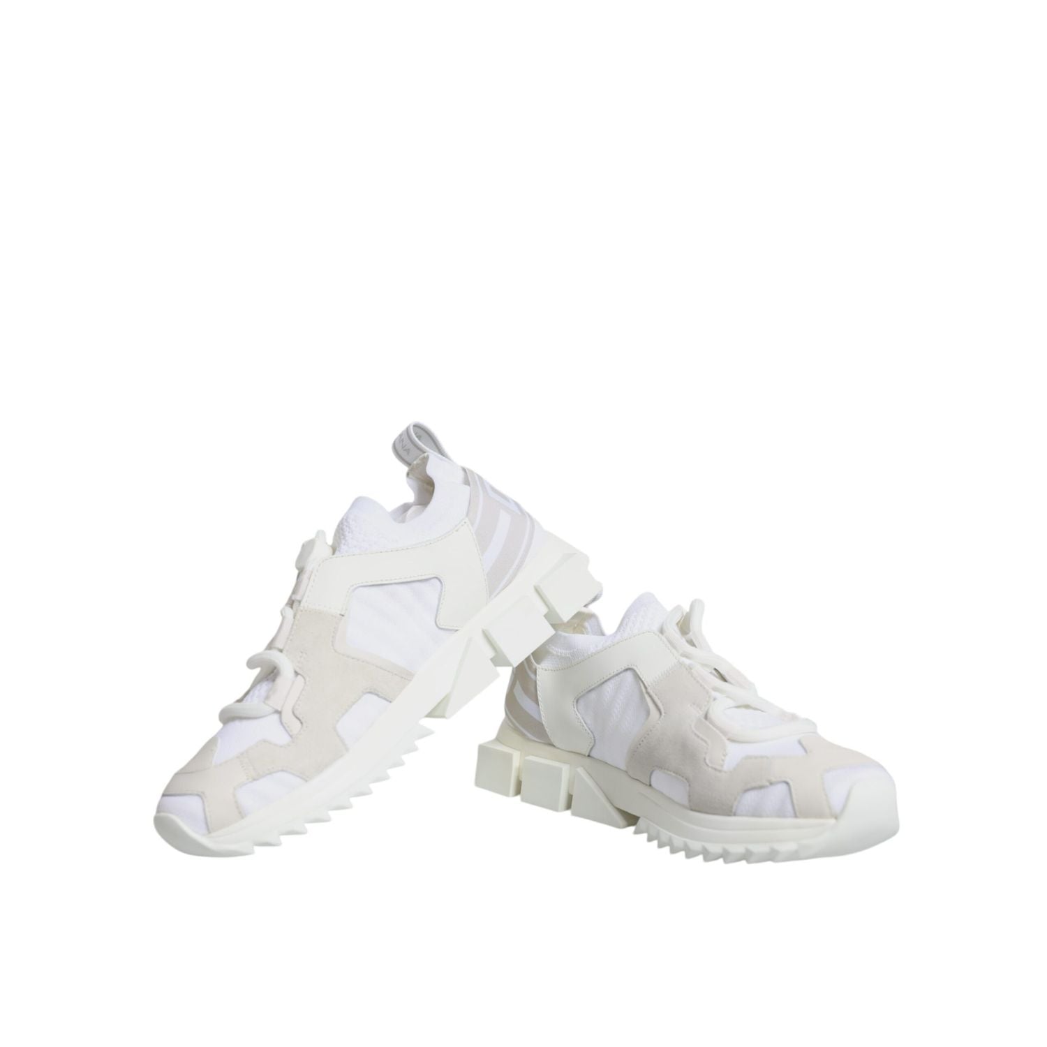 Dolce & Gabbana White Mesh Sorrento Trekking Sneakers Shoes