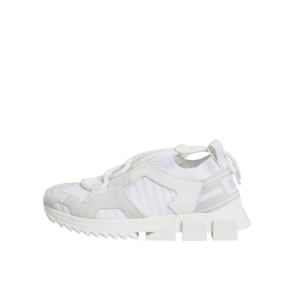 Dolce & Gabbana White Mesh Sorrento Trekking Sneakers Shoes