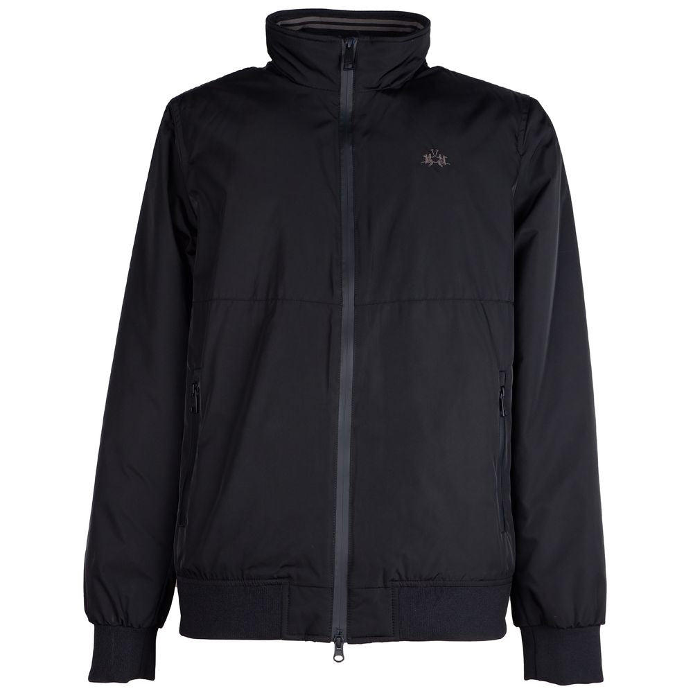 La Martina Black Polyester Jacket LA-14193-S