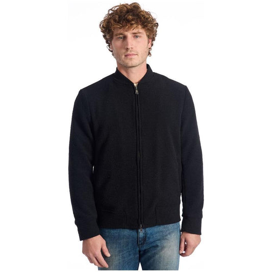 Roberto Pepe Luxury Black Wool Men Jacket