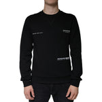 Dolce & Gabbana Black Logo Print CrewNeck Sweatshirt Sweater TSH7918-46