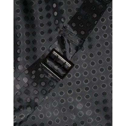 Dolce & Gabbana Black Wool Waistcoat Dress Formal Vest
