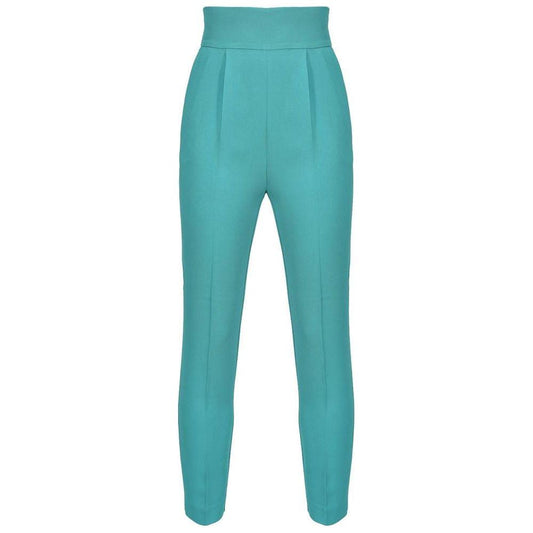 PINKO Green Polyester Jeans & Pant PINKO Cadet Blue